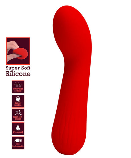 PRETTY LOVE - FAUN RECHARGEABLE VIBRATOR RED PRETTY LOVE - FAUN RECHARGEABLE VIBRATOR RED