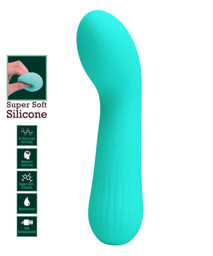 PRETTY LOVE - FAUN RECHARGEABLE VIBRATOR AQUA GREEN PRETTY LOVE - FAUN RECHARGEABLE VIBRATOR AQUA GREEN