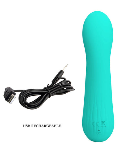 PRETTY LOVE - FAUN RECHARGEABLE VIBRATOR AQUA GREEN PRETTY LOVE - FAUN RECHARGEABLE VIBRATOR AQUA GREEN