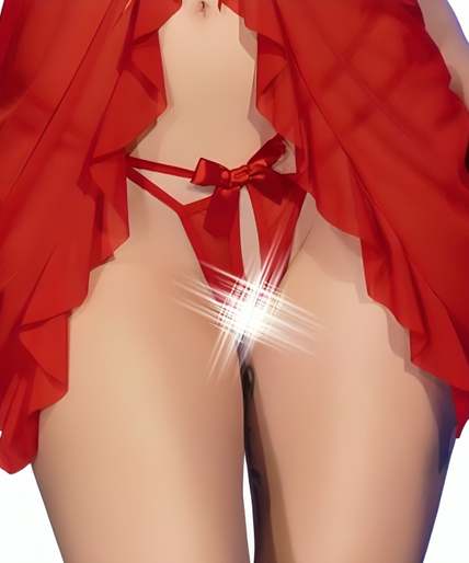 CHILIROSE - CR 4696 BABYDOLL & THONG CROTCHLESS RED S/M CHILIROSE - CR 4696 BABYDOLL & THONG CROTCHLESS RED S/M