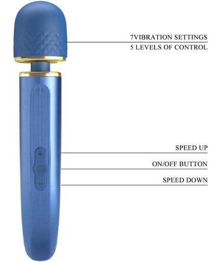 PRETTY LOVE - MASSAGER 7 VIBRATION MODES BLUE PRETTY LOVE - MASSAGER 7 VIBRATION MODES BLUE