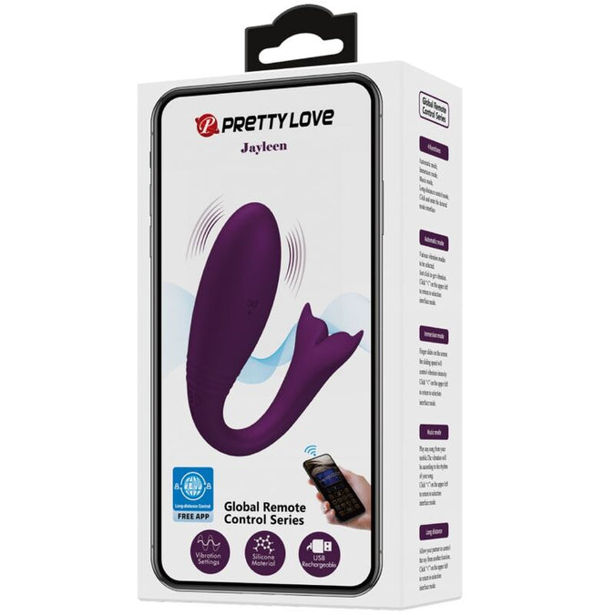 Pretty Love – Jayleen Vibrator met App-afstandsbediening Paars