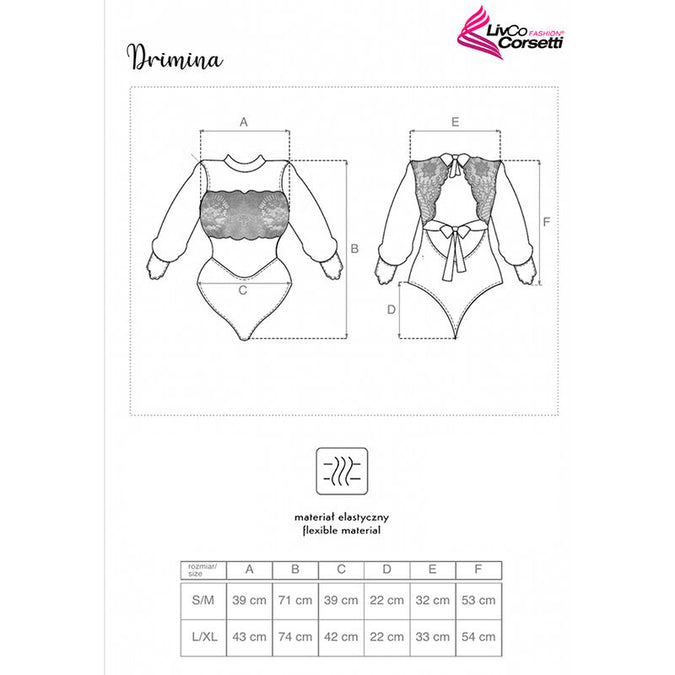 LIVCO CORSETTI FASHION - DRIMINA LC90690 BODY MARINEBLAUW L/XL