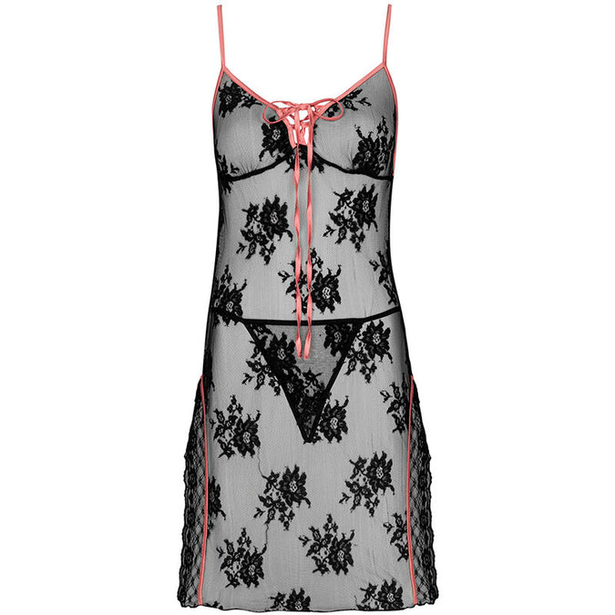 LIVCO CORSETTI FASHION - KARONIN LC 90628 SHIRT + PANTY ZWART L/XL