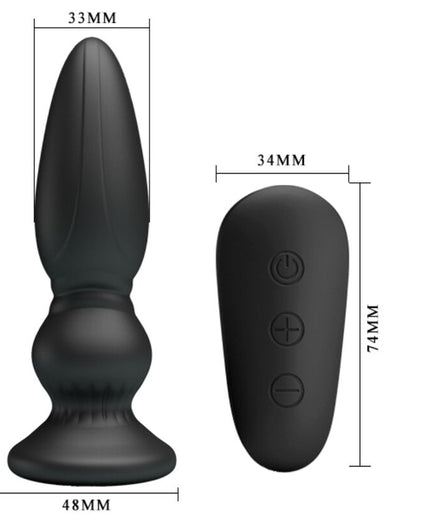 MR PLAY - POWERFUL VIBRATOR REMOTE CONTROL ANAL PLUG BLACK MR PLAY - POWERFUL VIBRATOR REMOTE CONTROL ANAL PLUG BLACK