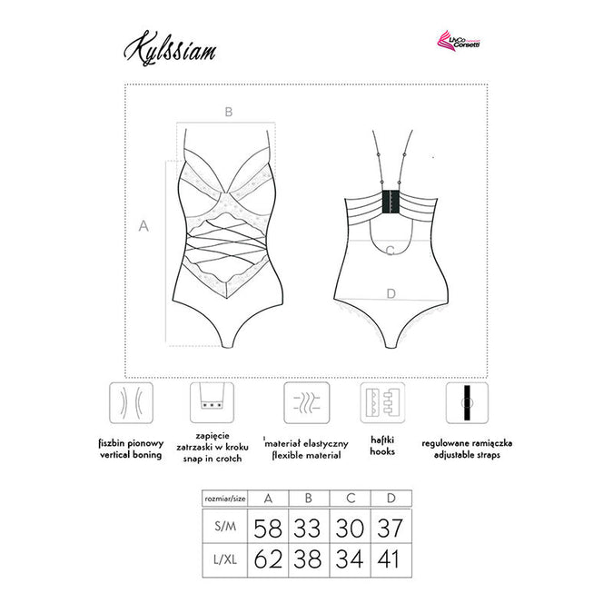 LIVCO CORSETTI FASHION - KYLSSIAM LC 90613 BODY ZWART