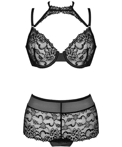 LIVCO CORSETTI FASHION - LINERA FOR THE SENSES COLLECTIE BH + SLIP ZWART LIVCO CORSETTI FASHION - LINERA FOR THE SENSES COLLECTIE BH + SLIP ZWART