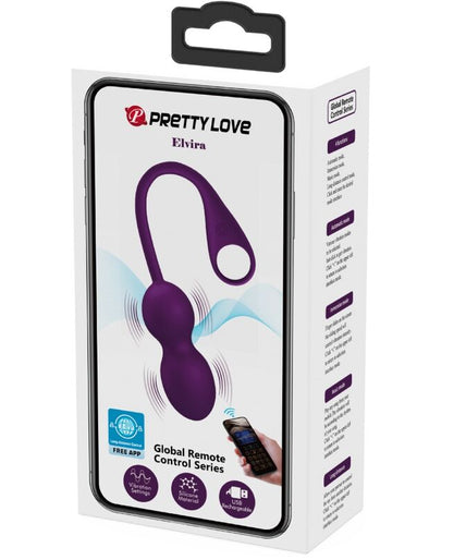 PRETTY LOVE - ELVIRA KEGEL BALLS APP REMOTE CONTROL PURPLE PRETTY LOVE - ELVIRA KEGEL BALLS APP REMOTE CONTROL PURPLE