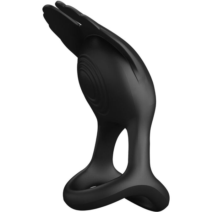 Pretty Love – Silas Vibrant Penis Ring 7 Vibrations Black Silicone