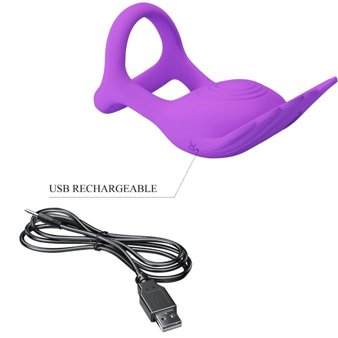 PRETTY LOVE - SILAS VIBRERENDE PENISRING 7 TRILLINGEN PAARS SILICONE