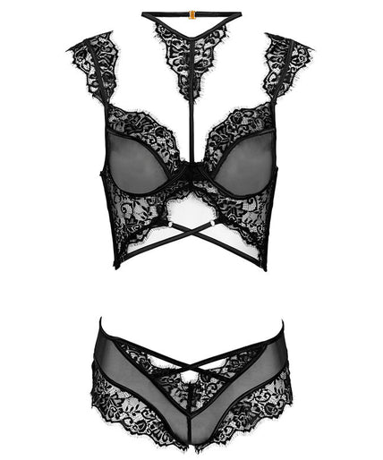 LIVCO CORSETTI FASHION - PALMENOM LC 90614 BH + SLIP ZWART LIVCO CORSETTI FASHION - PALMENOM LC 90614 BH + SLIP ZWART