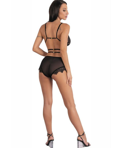 LIVCO CORSETTI FASHION - DREZNA LC 90733 BH + SLIP ZWART LIVCO CORSETTI FASHION - DREZNA LC 90733 BH + SLIP ZWART
