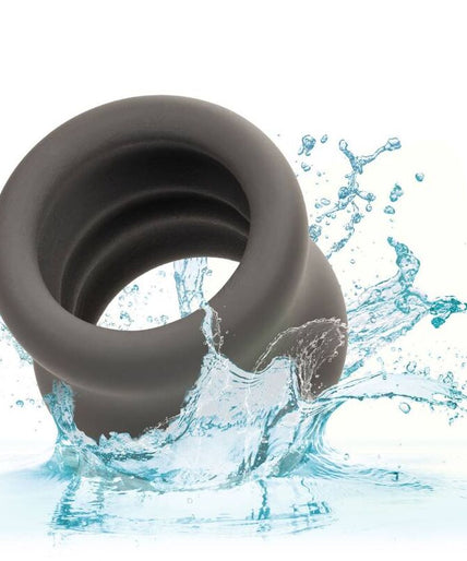 CALEXOTICS - ALPHA SCROTUM STRETCHING RING BLACK CALEXOTICS - ALPHA SCROTUM STRETCHING RING BLACK