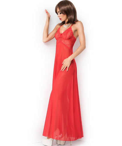 CHILIROSE - CR 3883 BABYDOLL LONG RED S/M CHILIROSE - CR 3883 BABYDOLL LONG RED S/M