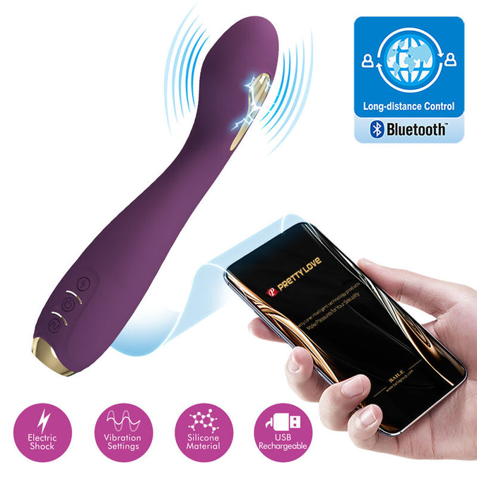 Pretty Love – Hector Electroshock Vibrator met App-besturing Paars