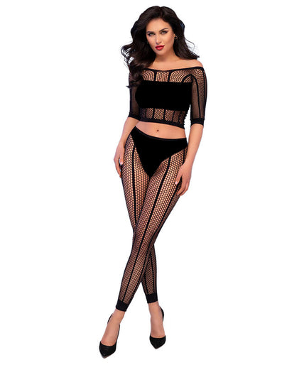 CHILIROSE - CR 4647 TOP & LEGGING ZWART S/M CHILIROSE - CR 4647 TOP & LEGGING ZWART S/M