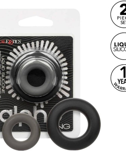 CALEXOTICS - ALPHA PROLONG SET OF 2 RING GREY CALEXOTICS - ALPHA PROLONG SET OF 2 RING GREY