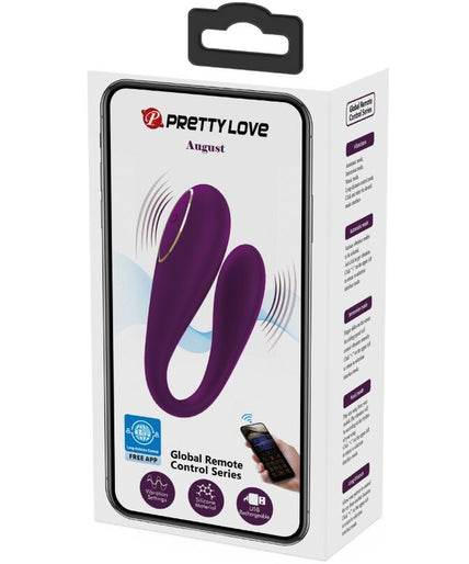 PRETTY LOVE - AUGUST AFSTANDSBEDIENING GLOBALE DUBBELE PLEZIER VIBRATOR PRETTY LOVE - AUGUST AFSTANDSBEDIENING GLOBALE DUBBELE PLEZIER VIBRATOR