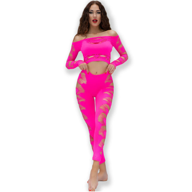 CHILIROSE - CR 4632 TOP & BROEK FUCHSIA S/L