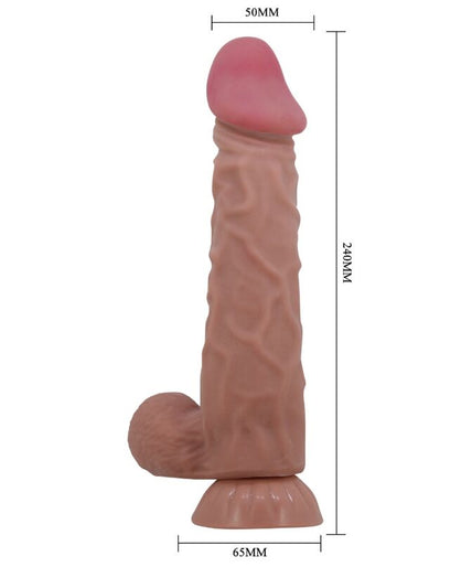 Pleasurements – Pretty Love – Sliding Skin Realistic Dildo Brown 24 Cm Pleasurements – Pretty Love – Sliding Skin Realistic Dildo Brown 24 Cm
