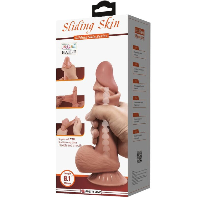 Pleasurements – Pretty Love – Sliding Skin Realistic Dildo Brown 19.4 Cm