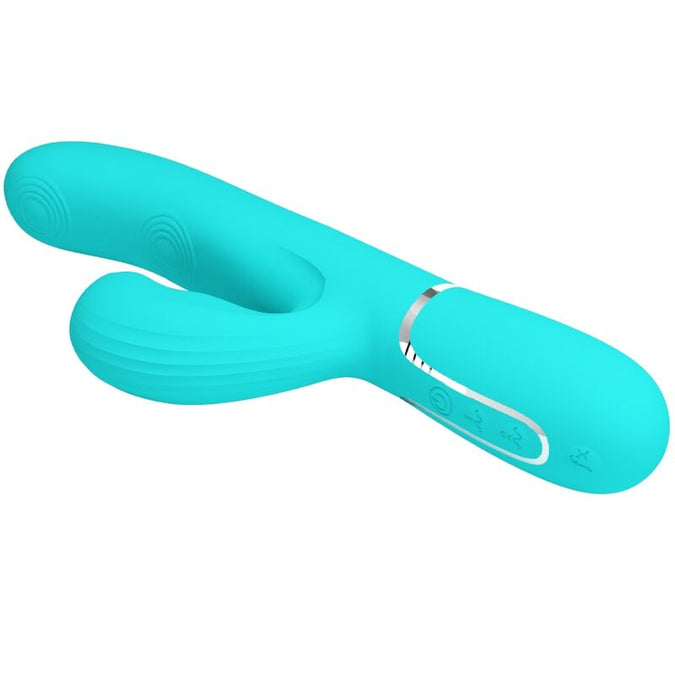 Pretty Love – Perlita Multifunctionele 3-in-1 G-Spot Vibrator Aqua Groen