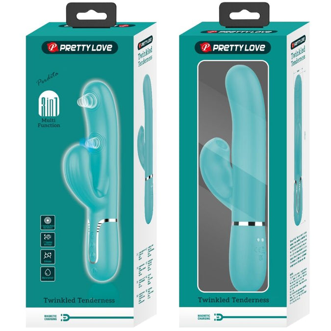 Pretty Love – Perlita Multifunctionele 3-in-1 G-Spot Vibrator Aqua Groen