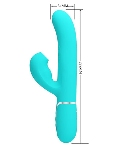PRETTY LOVE - PERLITA MULTIFUNCTION 3 IN 1 G-SPOT VIBRATOR AQUA GREEN PRETTY LOVE - PERLITA MULTIFUNCTION 3 IN 1 G-SPOT VIBRATOR AQUA GREEN