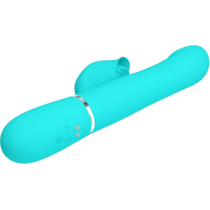 PRETTY LOVE - RABBIT VIBRATOR PEARLS AQUA GROEN