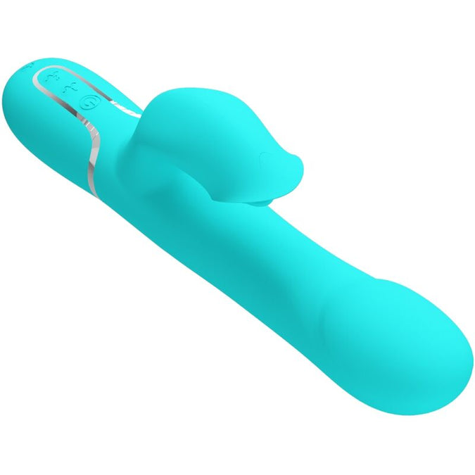 PRETTY LOVE - RABBIT VIBRATOR PEARLS AQUA GROEN