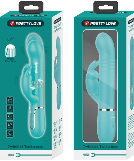 PRETTY LOVE - COALE RABBIT VIBRATOR PEARLS AQUA GREEN PRETTY LOVE - COALE RABBIT VIBRATOR PEARLS AQUA GREEN