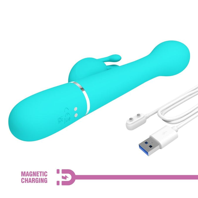 Pretty Love – Dejon Rabbit Vibrator 3-in-1 Multifunctioneel Aqua Groen