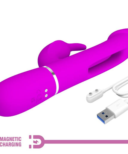 PRETTY LOVE - KAMPAS RABBIT 3 IN 1 MULTIFUNCTION VIBRATOR WITH TONGUE FUCHSIA PRETTY LOVE - KAMPAS RABBIT 3 IN 1 MULTIFUNCTION VIBRATOR WITH TONGUE FUCHSIA