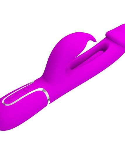 PRETTY LOVE - KAMPAS RABBIT 3 IN 1 MULTIFUNCTION VIBRATOR WITH TONGUE FUCHSIA PRETTY LOVE - KAMPAS RABBIT 3 IN 1 MULTIFUNCTION VIBRATOR WITH TONGUE FUCHSIA