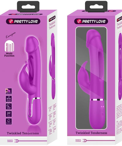 PRETTY LOVE - KAMPAS RABBIT 3 IN 1 MULTIFUNCTION VIBRATOR WITH TONGUE FUCHSIA PRETTY LOVE - KAMPAS RABBIT 3 IN 1 MULTIFUNCTION VIBRATOR WITH TONGUE FUCHSIA