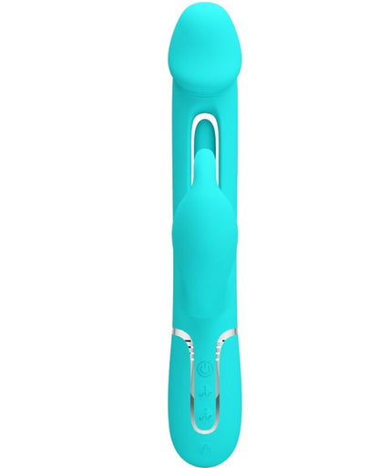 PRETTY LOVE - KAMPAS RABBIT 3 IN 1 MULTIFUNCTION VIBRATOR WITH TONGUE AQUA GREEN PRETTY LOVE - KAMPAS RABBIT 3 IN 1 MULTIFUNCTION VIBRATOR WITH TONGUE AQUA GREEN
