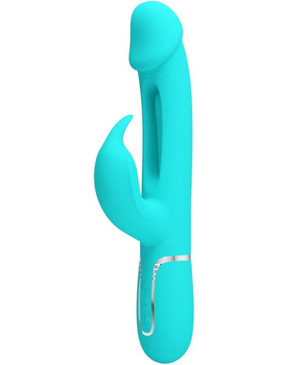 PRETTY LOVE - KAMPAS RABBIT 3 IN 1 MULTIFUNCTION VIBRATOR WITH TONGUE AQUA GREEN PRETTY LOVE - KAMPAS RABBIT 3 IN 1 MULTIFUNCTION VIBRATOR WITH TONGUE AQUA GREEN