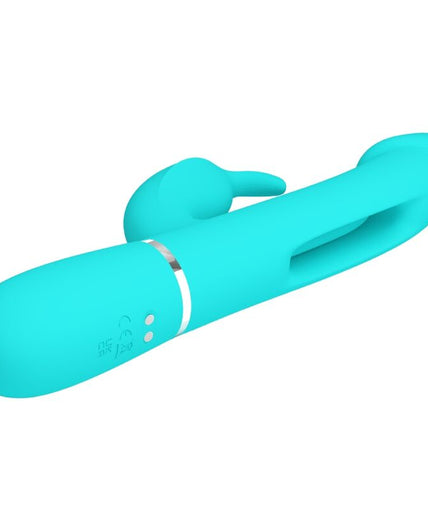 PRETTY LOVE - KAMPAS RABBIT 3 IN 1 MULTIFUNCTION VIBRATOR WITH TONGUE AQUA GREEN PRETTY LOVE - KAMPAS RABBIT 3 IN 1 MULTIFUNCTION VIBRATOR WITH TONGUE AQUA GREEN