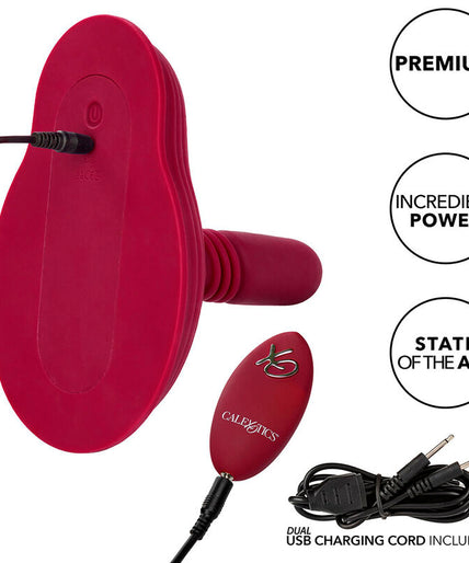 CALEXOTICS - RIDER MASSAGER DOUBLE MOTOR REMOTE CONTROL RED CALEXOTICS - RIDER MASSAGER DOUBLE MOTOR REMOTE CONTROL RED