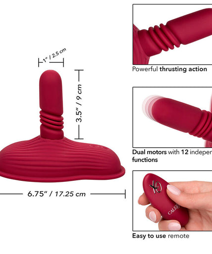 CALEXOTICS - RIDER MASSAGER DOUBLE MOTOR REMOTE CONTROL RED CALEXOTICS - RIDER MASSAGER DOUBLE MOTOR REMOTE CONTROL RED
