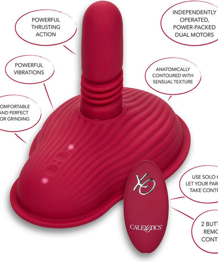 CALEXOTICS - RIDER MASSAGER DOUBLE MOTOR REMOTE CONTROL RED CALEXOTICS - RIDER MASSAGER DOUBLE MOTOR REMOTE CONTROL RED