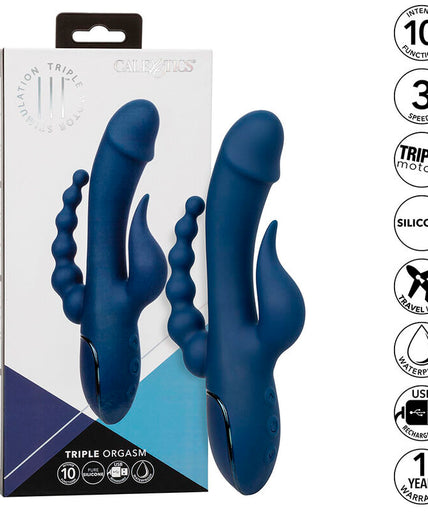 CALEXOTICS - VIBRATOR TRIPLE ORGASM BLUE CALEXOTICS - VIBRATOR TRIPLE ORGASM BLUE