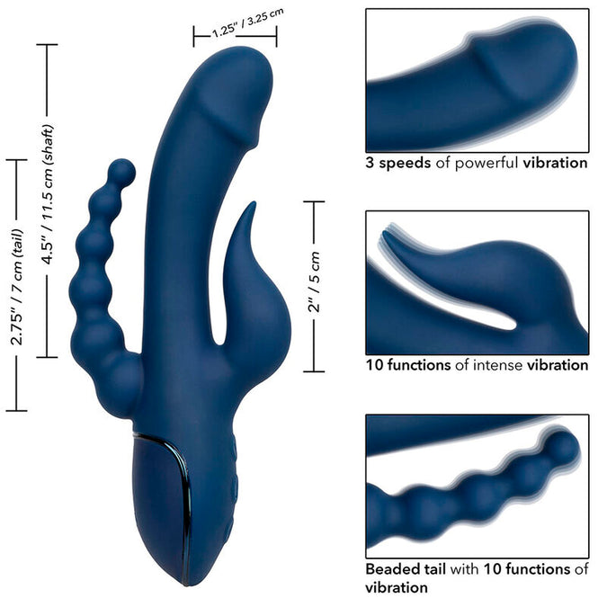 CALEXOTICS - VIBRATOR DRIEDUBBEL ORGASME BLAUW