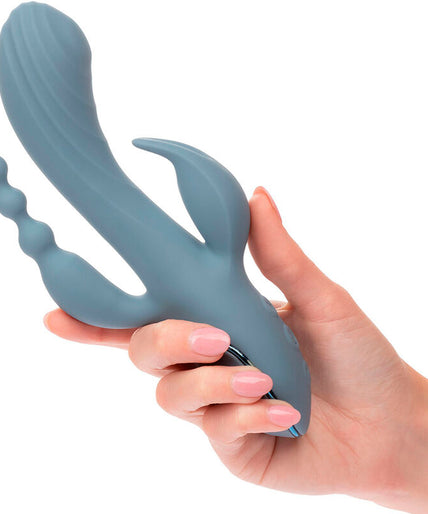 CALEXOTICS - VIBRATOR TRIPLE ECSTASY GREY CALEXOTICS - VIBRATOR TRIPLE ECSTASY GREY
