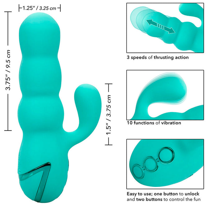 CALEXOTICS - DEL MAR DIVA VIBRATOR RABBIR AQUA GROEN DOOR CALIFORNIA DREAMING