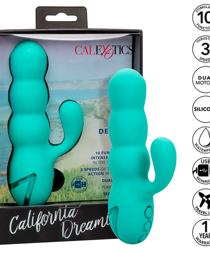 CALEXOTICS - DEL MAR DIVA VIBRATOR RABBIR AQUA GREEN BY CALIFORNIA DREAMING CALEXOTICS - DEL MAR DIVA VIBRATOR RABBIR AQUA GREEN BY CALIFORNIA DREAMING