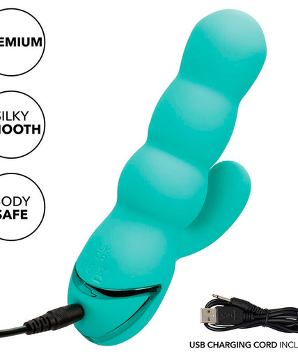 CALEXOTICS - DEL MAR DIVA VIBRATOR RABBIR AQUA GREEN BY CALIFORNIA DREAMING CALEXOTICS - DEL MAR DIVA VIBRATOR RABBIR AQUA GREEN BY CALIFORNIA DREAMING