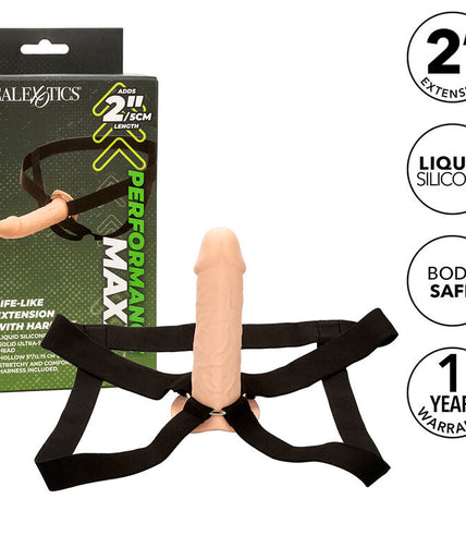 CALEXOTICS - PERFORMANCE MAXX LEVENSLIJKE VERLENGING MET HARNAS LICHTE HUID CALEXOTICS - PERFORMANCE MAXX LEVENSLIJKE VERLENGING MET HARNAS LICHTE HUID