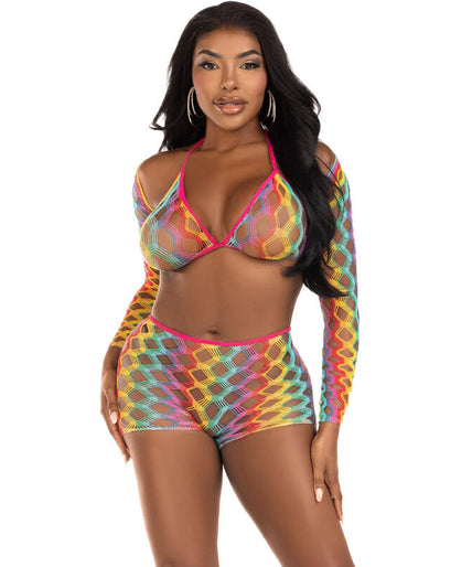 LEG AVENUE - THREE PIECE SET MULTICOLOR LEG AVENUE - THREE PIECE SET MULTICOLOR