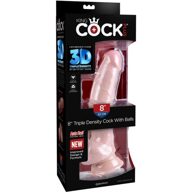 KING COCK - DILDO DRIEDUBBELE DICHTHEID 18,4 CM